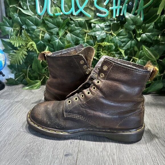 Vintage Dr. Martens 1460 8 Eye Lace Up Boots Men\'s Size 8 Uk 9 US  Brown England main image 6